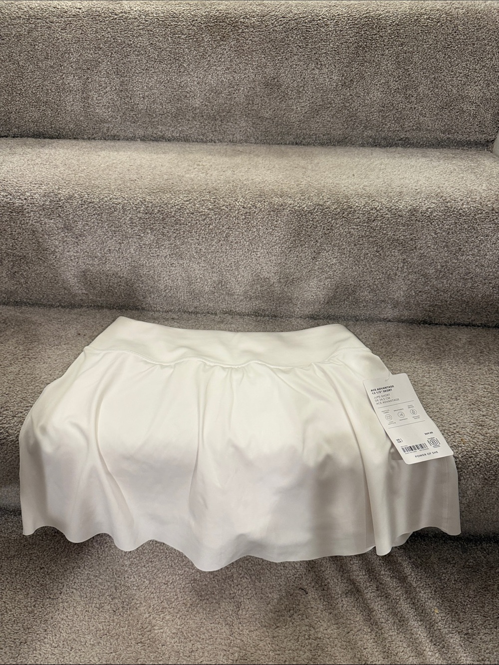 Athleta White Circle Skater Skirt with Built-In Shorts